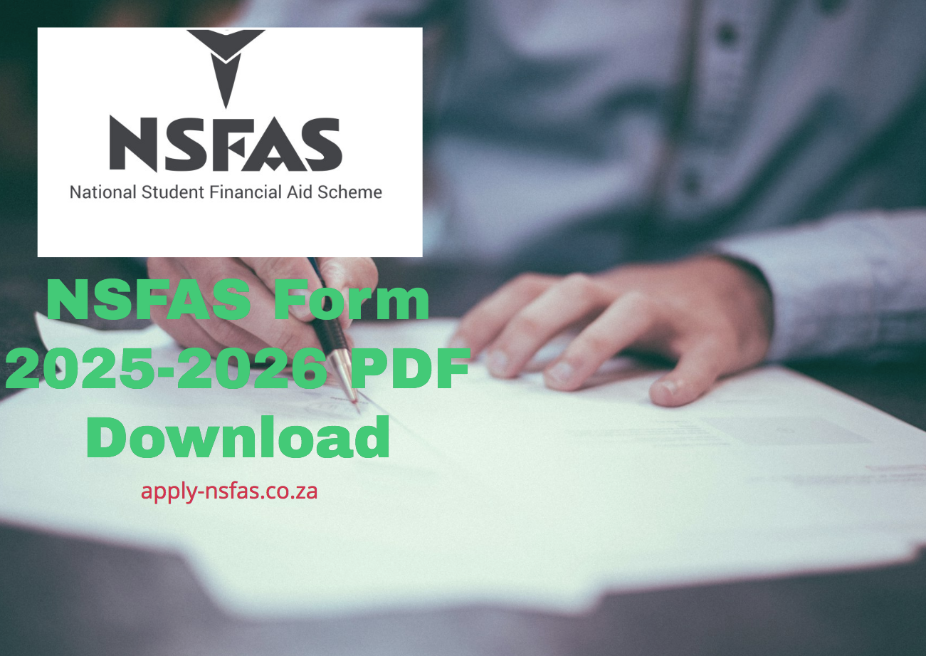 NSFAS Form 20252026 PDF Download