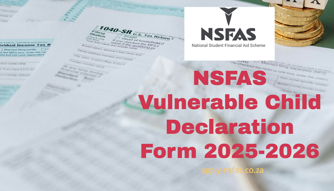 NSFAS Vulnerable Child Declaration Form 20252026