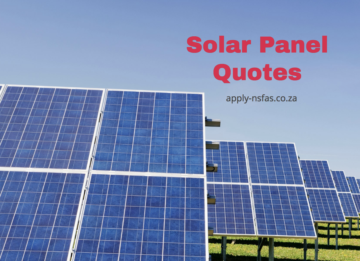 Solar Panel Quotes - www.nsfas.org.za