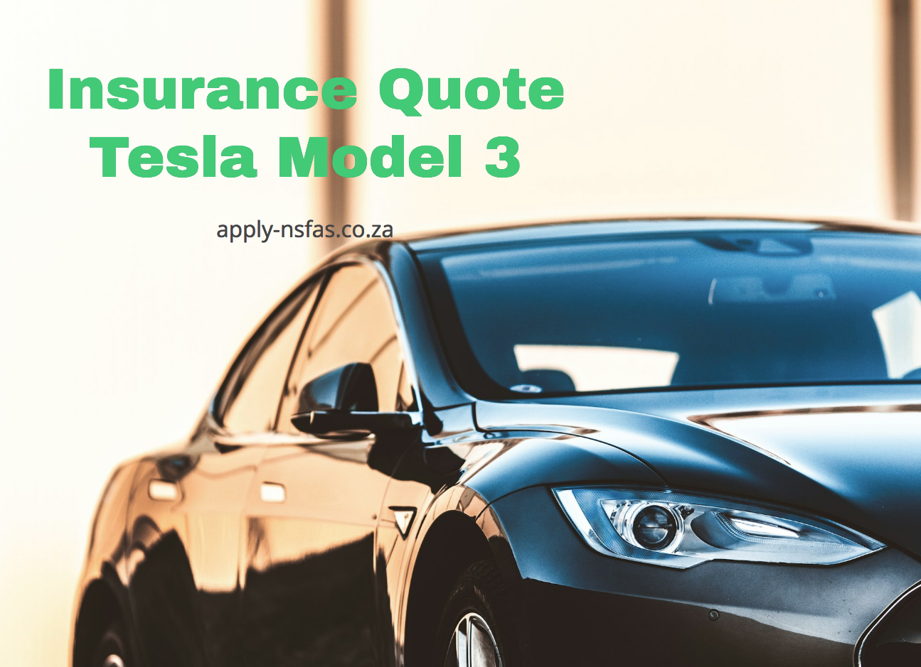 Insurance Quote Tesla Model 3 Za